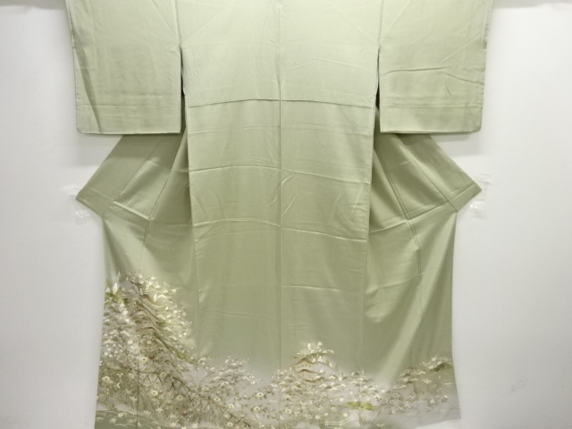 JAPANESE KIMONO / IRO-TOMESODE / KINSAI / PAGODA